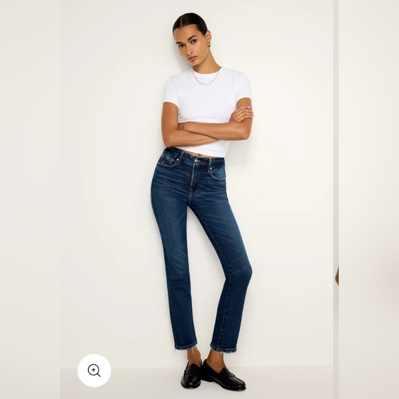 Good American Denim - Good American Straight Leg Jeans Womens 6/28. Dark Wash